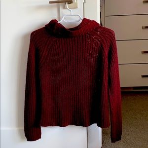 Burgundy Turtle Neck Sweater